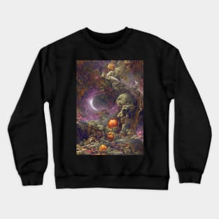 HALLOWEEN IN THE ENCHANTED FOREST Crewneck Sweatshirt